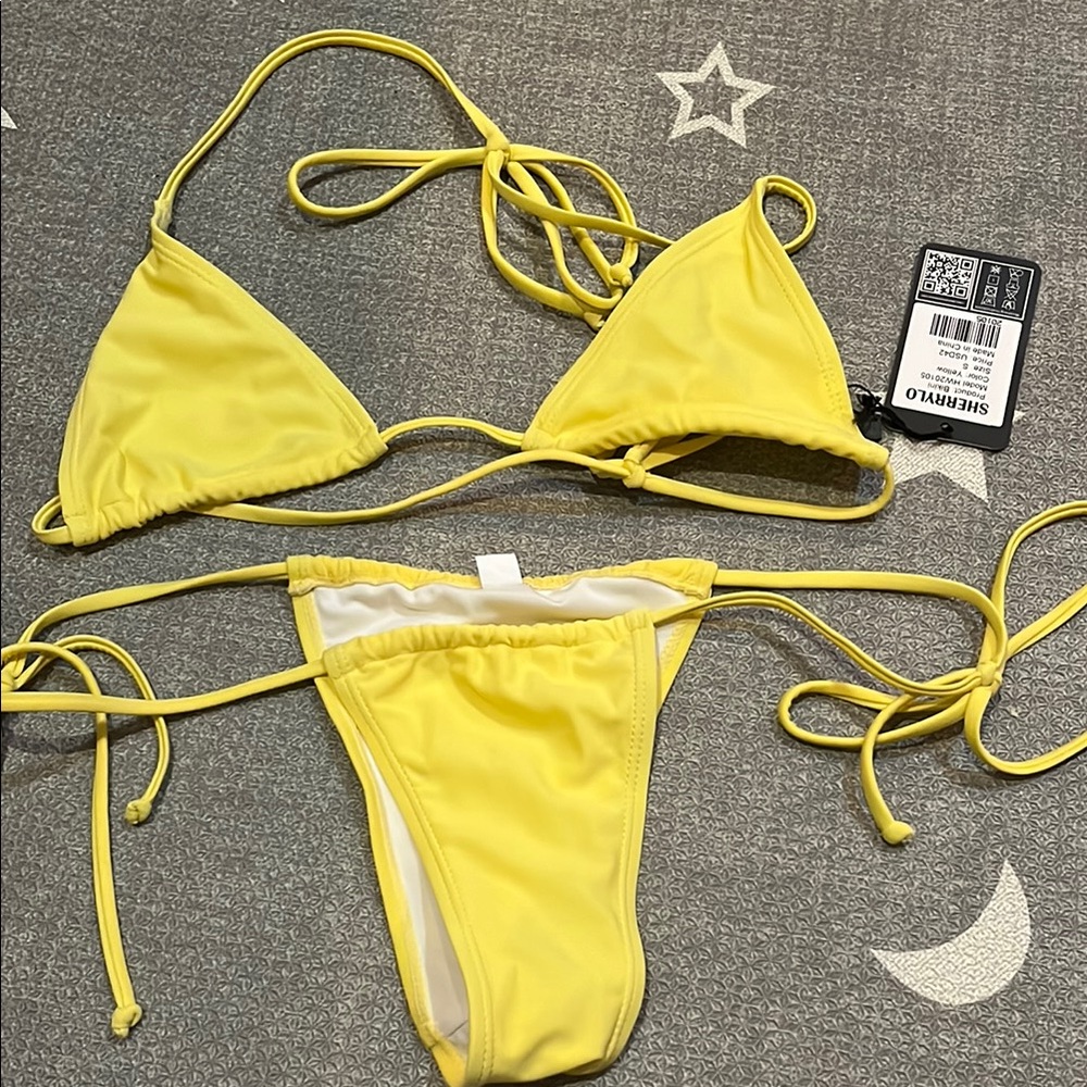 Small Vibrant Yellow Bikini Set New